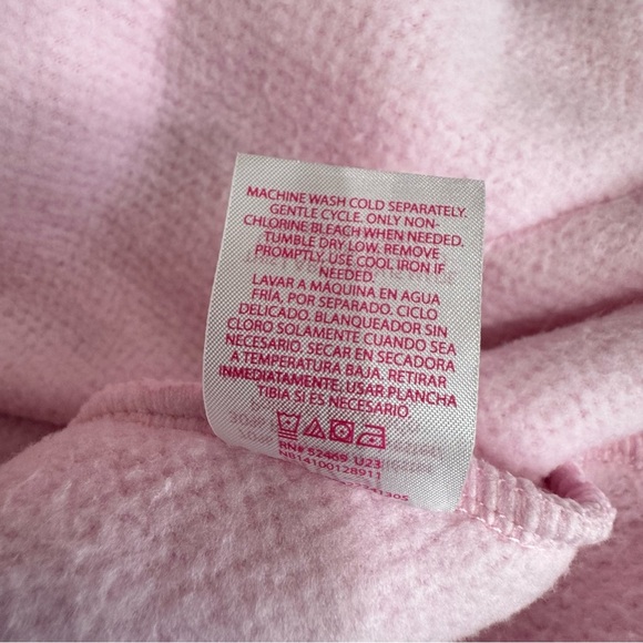 No Boundaries Baby Pink Plush Fuzzy Juniors Pull Over - Picture 4 of 8